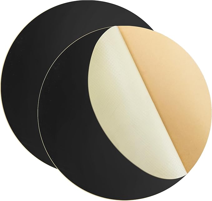 Adnee 2 Pcs Pond Liner Repair Patch-10 Inches Round Self-Adhesive EPDM Liner Repair Patch Kit-Thickened Rubber Pond Liner Seam for EPDM Garden Pond Patch Cover Repair