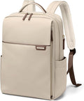 Laptop Backpack for Women, Work Business Traval Computer Backpacks with Laptop Compartment Waterproof Casual Daypack for Travel College,14Inch,Apricot