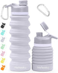 Nefeeko Collapsible Water Bottle, 26oz Silicone Foldable Water Bottles Leakproof BPA Free Travel Water Bottles with Carabiner, Portable Sport Water Bottles for Camping,Hiking Outdoor Indoor Sport