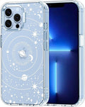 MOSNOVO Case for iPhone 13 Pro Max, [Buffertech 6.6ft Military-Grade Drop Protection] [Anti Peel Off Tech] Clear TPU Bumper Phone Case Cover Design - Galaxy