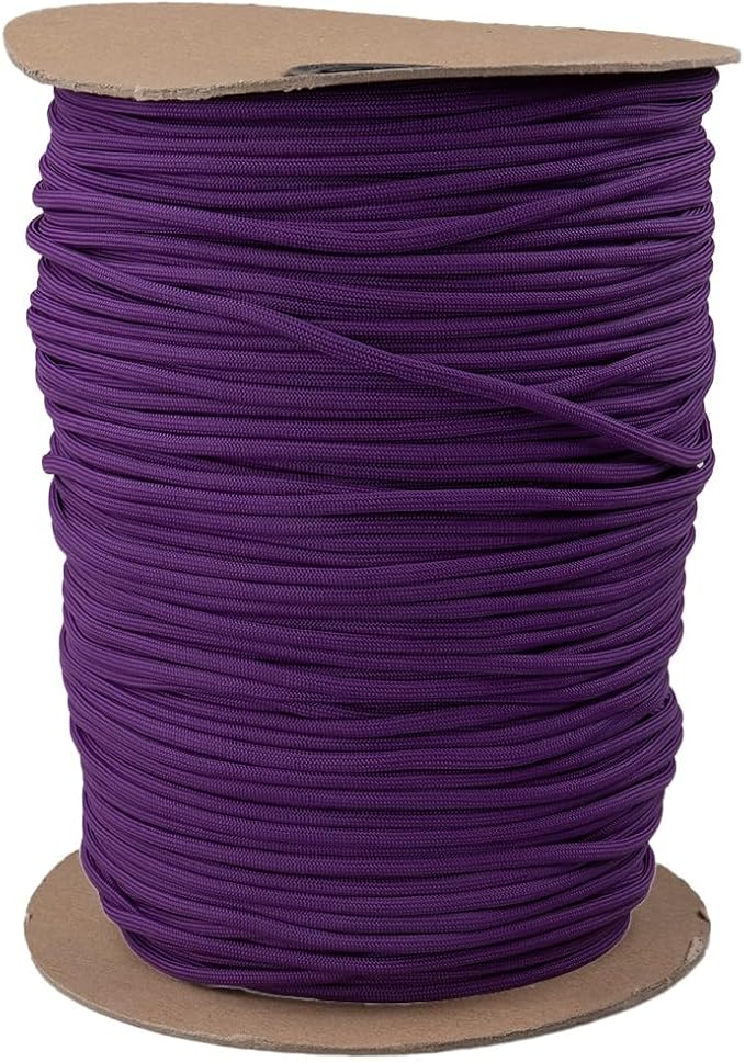 Paracord Planet Solid Color 550lb Paracord – 7 Strand Type III Nylon Cord for Indoor and Outdoor Tasks – Violet (100 ft)