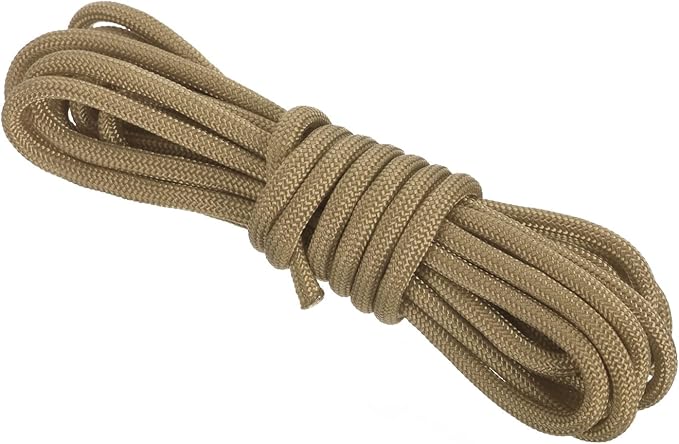 550 Paracord Rope 10ft, 4mm Thin Paracord Nylon Cord 7-Strand Core [for Tent Camping Outdoor Gear] - Light Brown