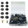 58 PCS Faucet Washer Assortment Kit Outdoor Faucet Repair Kit with Brass Screws Flat and Beveled Washers for Use with Assorted Quick-Opening Style Faucets Stem Worn Out Washer Replacements (58 PCS)