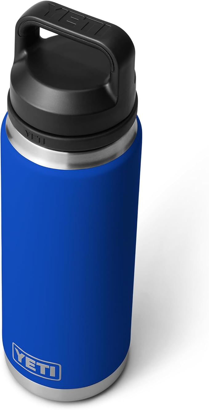 YETI Rambler 26 oz Bottle, Leakproof, Vacuum Insulated, Stainless Steel with Chug Cap, Royal Blue