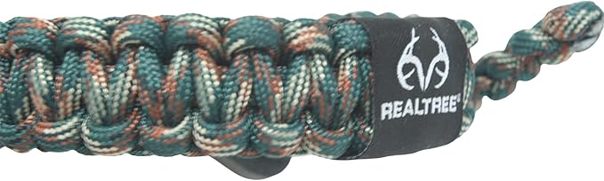 Realtree® Paracord Archery Bow Wrist Sling - 100% Full Grain Leather 550 Paracord