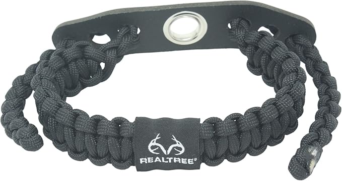 Realtree® Paracord Archery Bow Wrist Sling - 100% Full Grain Leather 550 Paracord
