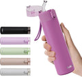 9oz Small Water Bottles with Straw, Mini Water Bottle with One-Hand Open Design, Leak-Proof Locking Lid for Hot&Cold Drinks, Small Travel Water Bottle - 100% Leakproof for School, Travel...(Lavender)