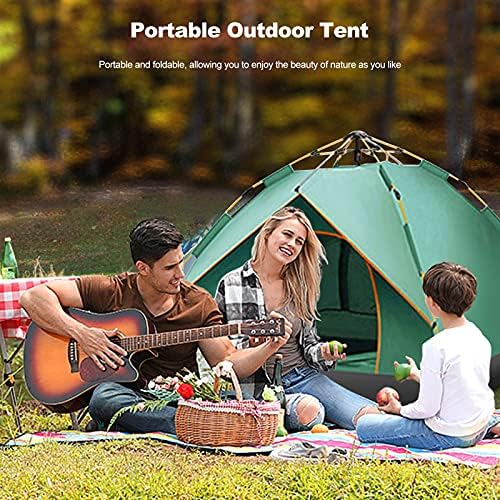 Ergocar Camping Tent 210T Oxford Cloth Waterproof Windproof Dome Adults Tent, 2-4 Man Ultraligh Ventilated 2 Doors & 2 Windows Pop up Tent for Family Long Trip, Hiking & Fishing - Image 2