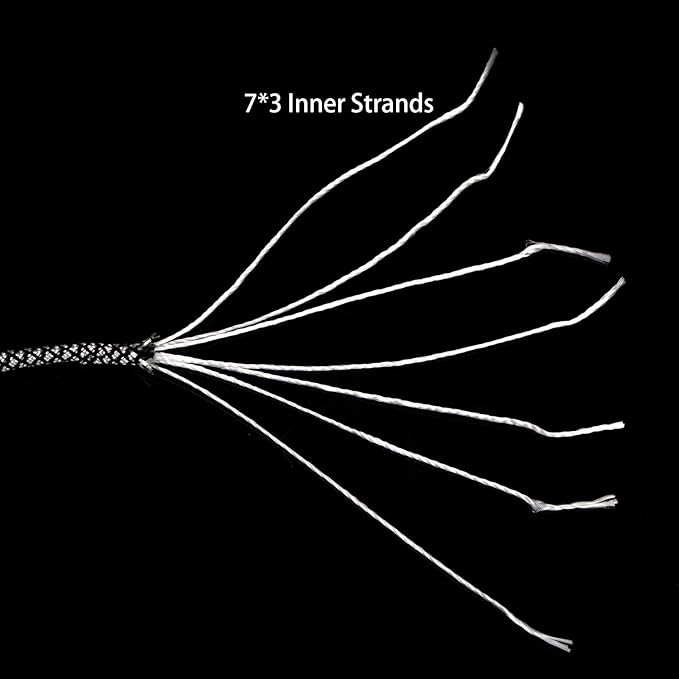 7 Strand Core 550lb Paracord Parachute Cord Lanyard Mil Spec Type III - 4mm 165 Feet Spool of Paracord String Braided Accessories