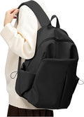 SEAFEW Black Backpack for School, High School Bookbag Back Pack for Teens Girls Boys, Lightweight College Backpack Bookbag for Women Men, Simple Casual Daypack Mochilas Escolares para Adolescentes