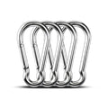 Large Carabiner Clip Hooks, 4pcs 6.2 inch Carabiners Heavy Duty, 304 Stainless Steel Spring Snap Hook Fits Camping Hanging Hiking Weight Lifting, Metal Clips for Rope or Chain