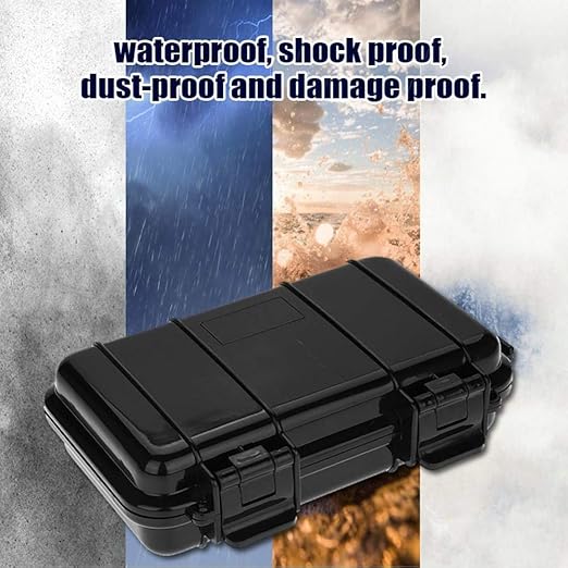 SEIWEI Outdoor Sealed Waterproof Safety Case Plastic Tool Dry Storage Box For Electronic Equipment Camping Outdoor Tool - Large Box(B), Black