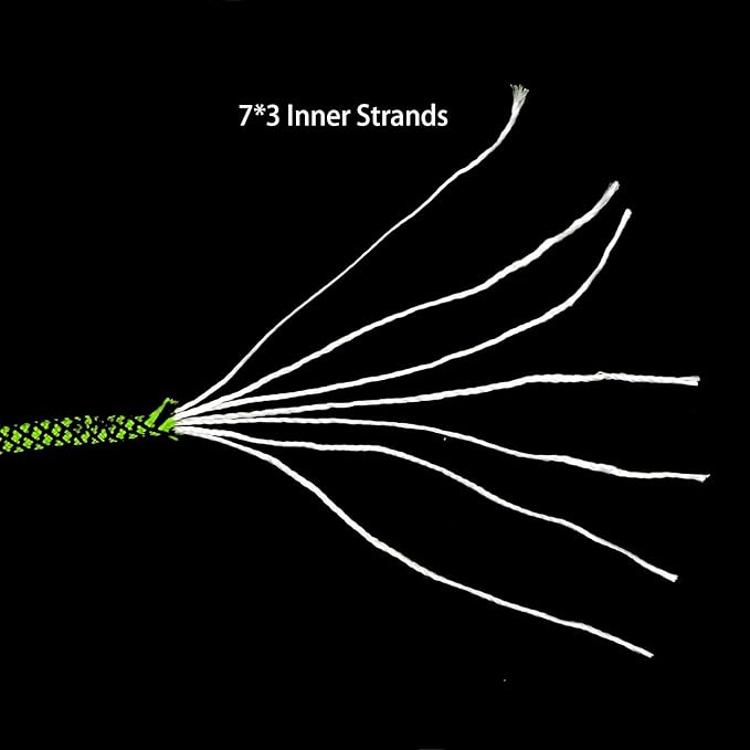 7 Strand Core 550lb Paracord Parachute Cord Lanyard Mil Spec Type III - 4mm 165 Feet Spool of Paracord String Braided Accessories