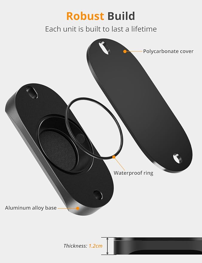 SUPMEGA Bike Mount for AirTag (Gen 1 & 2), Waterproof Protective Aluminum Alloy Holder Hides GPS Under Bicycle Bottle Cage, Anti-Theft Holder Bike GPS Tracker Accessory