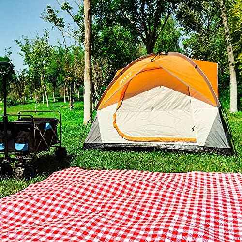 IFAST 2/6 Family Camping Tents, Outdoor Double Layers Waterproof Windproof with Top Roof Rainproof and Large Mesh Windows Portable Easy Set Up Camping Gear with Carry Bag for All Seasons - Image 6