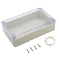 LeMotech ABS Plastic Junction Box Dustproof Waterproof IP65 Electrical Enclosure Box Universal Project Enclosure Grey with PC Transparent Clear Cover 8 x 4.7 x 2.2 inch（200 x120 x56 mm）