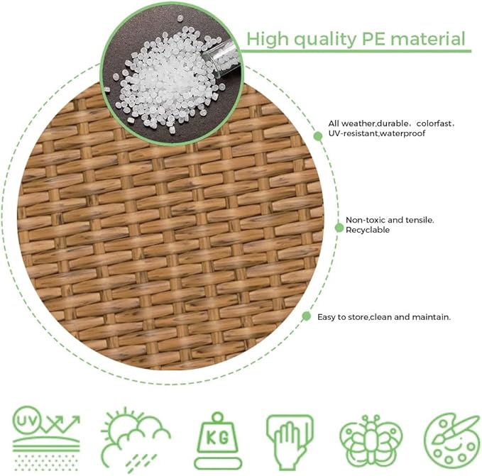 520 Ft Wicker Repair Kit, Plastic Wicker Replacement Material, Faux Rattan Supplies for Patio Furniture Sofa Chair Repair (Light Wood Grain)