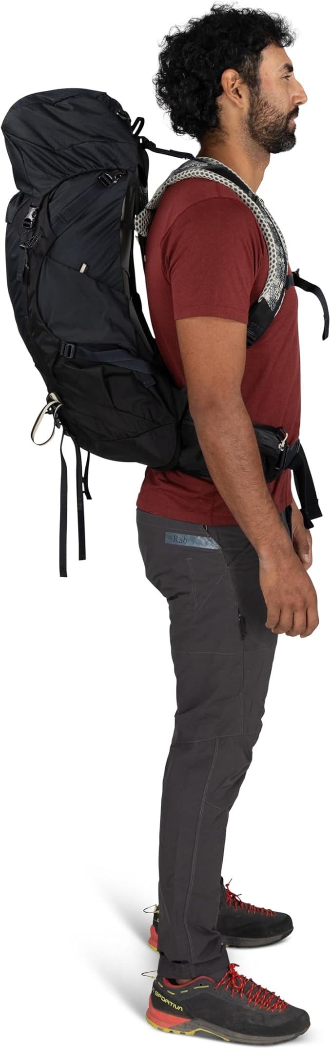 Osprey Stratos 36L Men's Hiking Backpack - Lightweight Backpacking Pack with Waterproof Raincover - Camping Bag, Pine Leaf