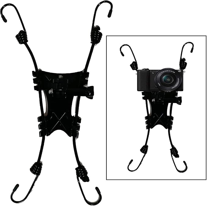 Pmsanzay Fence Mount Holder for Cameras and Smartphones - Black