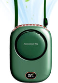 AOCOOLFAN Portable Neck Fan, Mini Small Personal Handheld Fan USB Rechargeable 3 Speed for Girls Boys Woman Eyelash Travel Home Office Outdoor (Green)