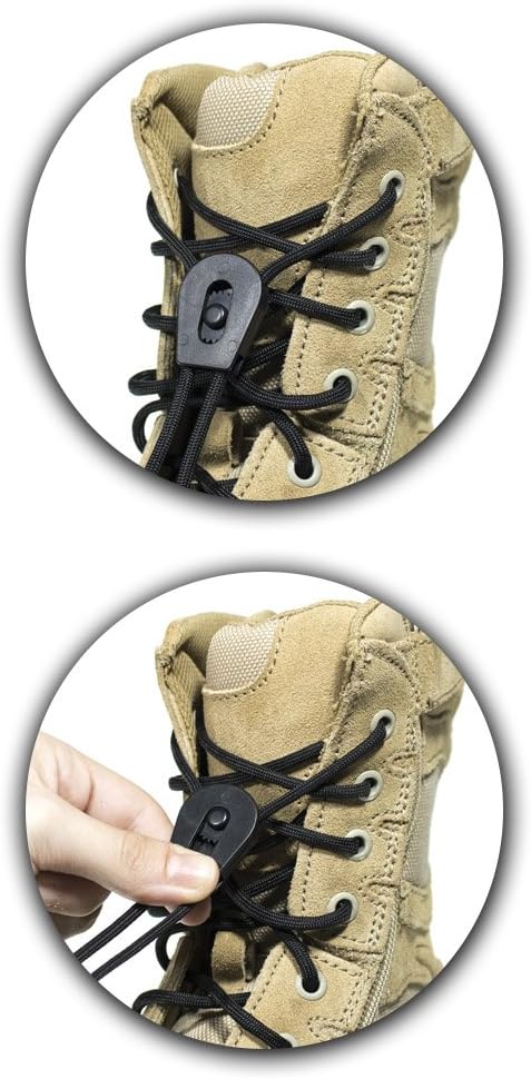 Wheeled Cord Lock Stopper (100 Pack) - Heavy Duty - Clamp Toggle End Slider for Shock Cord, Bungee, Paracord, Drawstrings