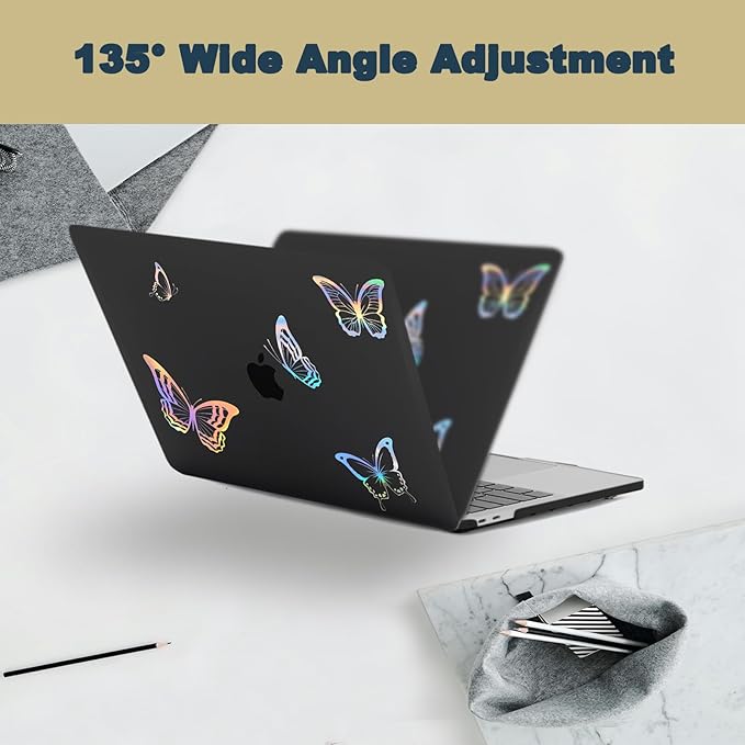 Protective Case for MacBook Pro 13 inch Retina 2015-2012 Release (Model A1502 A1425),13.3" Pretty Prints Hardshell Cover & Keyboard Cover for Laptop Pro 13.3",Glitter Butterfly