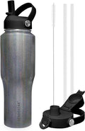 SENDESTAR Water Bottle,Wide Mouth Stainless Steel Vacuum Insulated Double Wall Keep Liquids Cold or Hot All Day,Sweat Proof Sport Design,Fit Car Cup Holder,Laser Grey,32 Ounces