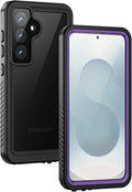 Lanhiem for Samsung Galaxy S25+ Plus Case, IP68 Waterproof Dustproof Case with Built-in Screen Protector, Rugged Full Body Shockproof Protective Cover for Galaxy S25 Plus 6.7 Inch, Purple