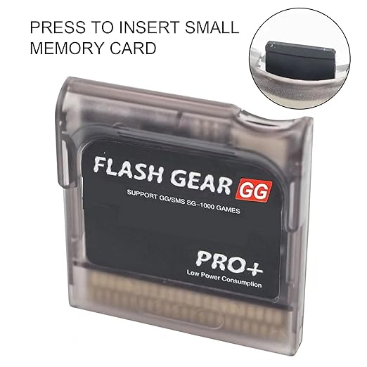 LICAEVEY 600 in 1 Flash Memory Card 4GB Built in Game Cartridge for GG Game Gear Console Support for SMS SG Systems Save Data Storage Gold Plated Contacts