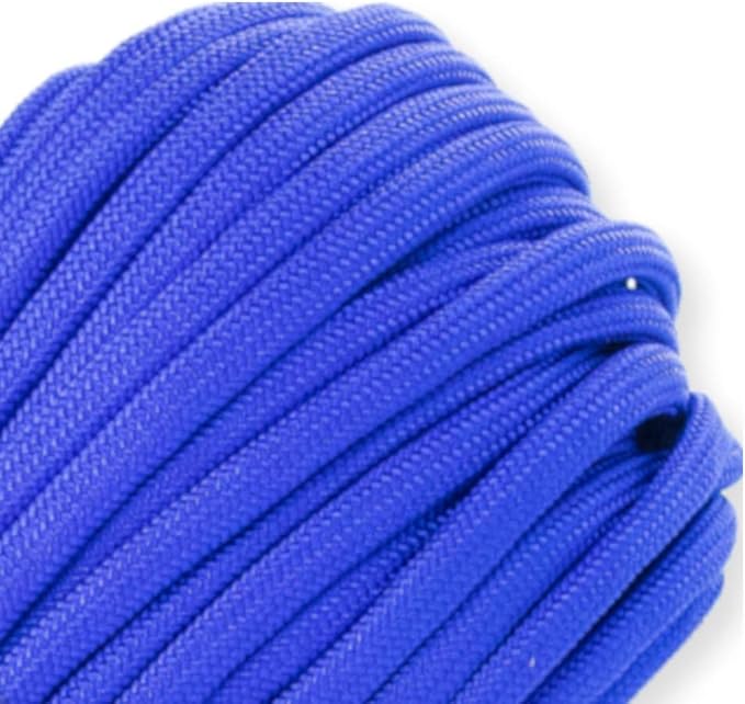 Paracord Planet Solid Color 550lb Paracord – 7 Strand Type III Nylon Cord for Indoor and Outdoor Tasks – Electric Blue (100 ft)