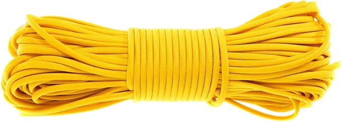 Paracord Planet Solid Color 550lb Paracord – 7 Strand Type III Nylon Cord for Indoor and Outdoor Tasks – Yellow (250 ft)