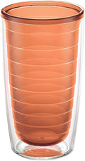 Tervis Clear & Colorful Tabletop Made in USA Double Walled Insulated Tumbler Travel Cup Keeps Drinks Cold & Hot, 16oz, Citrus Sunrise