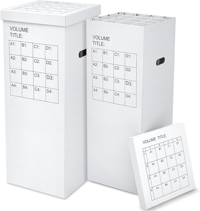 PerKoop 2 Pack Blueprint Holder Storage Organizer for Storing Poster Anchor Charts 32 Slots 31 x 14.2 x 14.2 Inch Blueprint Roll File Holder for Architectural Map School Office Home Items