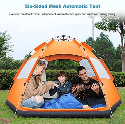 Ergocar Camping Tent 210T PU Cloth Waterproof Windproof Dome Tent, 3 to 4 Man Ultraligh Ventilated Pop up Tent for Family, Hiking, Backpacking & Fishing - Image 2