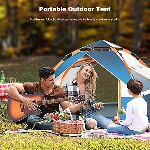 Ergocar Camping Tent 210T Oxford Cloth Waterproof Windproof Dome Adults Tent, 2-4 Man Ultraligh Ventilated 2 Doors & 2 Windows Pop up Tent for Family Long Trip, Hiking & Fishing - Image 2