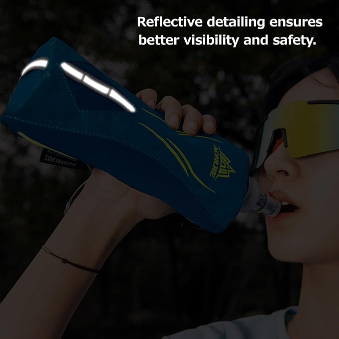 Azarxis TPU Soft Flask Collapsible Water Bottle Running Folding Gel Water Reservoir Handheld for Hydration Pack Hiking Cycling Climbing Jogging Marathon Trail Race