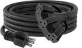 6FT 12/3 Outdoor Extension Cord with Multiple Outlets 12 Gauge 3 Outlet Heavy Duty Power Cord Splitter Flexible 3 Way Power Cable Waterproof 12AWG 15A 1875W SJTW,ETL Listed
