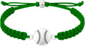 Sportybella - Baseball Bracelet, Baseball Jewelry, Adjustable Braided Baseball Bracelet, Baseball Gifts, Baseball Accessories