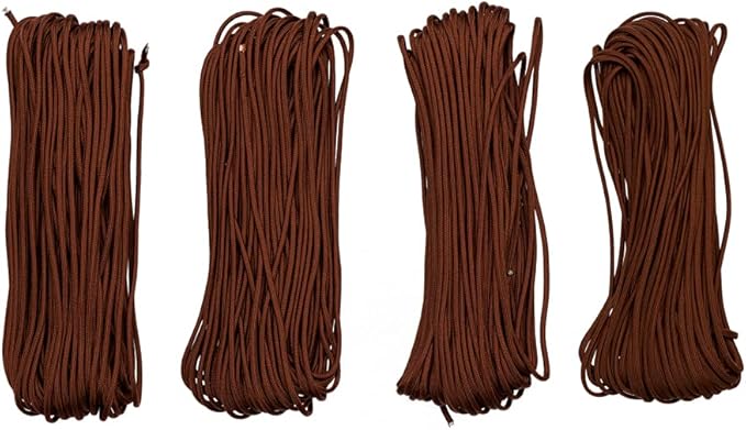 Paracord Planet Solid Color 550lb Paracord – 7 Strand Type III Nylon Cord for Indoor and Outdoor Tasks – Chocolate Brown (25 ft)