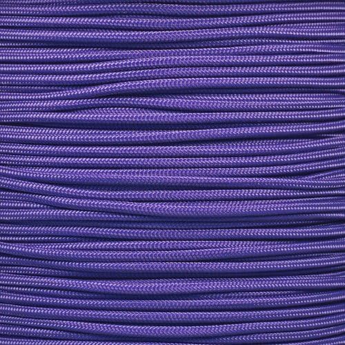 Paracord Planet 275lb Paracord – 3/32 Inch (2.38 mm) Nylon Crafting Cord with 5 Strand Inner Core – Purple (250 ft)