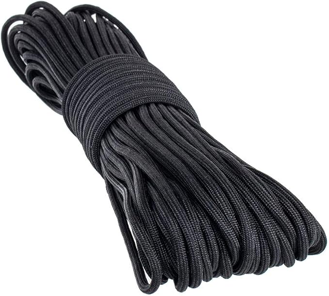 Paracord Planet Solid Color 550lb Paracord – 7 Strand Type III Nylon Cord for Indoor and Outdoor Tasks – Black (1,000 ft)