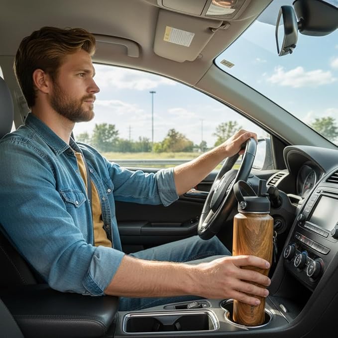 SENDESTAR 32oz Water Bottle Wide Mouth Stainless Steel Vacuum Insulated Double Wall with Straw Lids Fit in Any Car Cup Holder