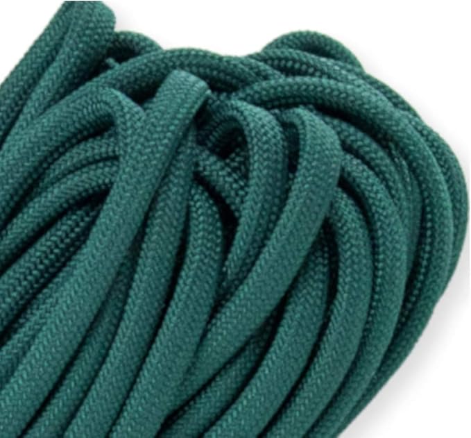 Paracord Planet Solid Color 550lb Paracord – 7 Strand Type III Nylon Cord for Indoor and Outdoor Tasks – Dark Green (25 ft)