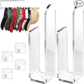 2 Pack Hat Rack for Baseball Cap,Adhesive Hat Hooks for Wall,Acrylic Hat Organizer,Sticky Clear Hat Hooks Display and Storage for Wall/Door/Closet