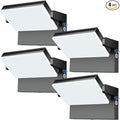 Modern Sleek Flood Lights Outdoor, 120W 5000K Dusk-to-Dawn Photocell with 360° Rotation, 18000LM IP65 Waterproof LED Security Wall Pack for Building,Yard,Driveway (4 Pack)