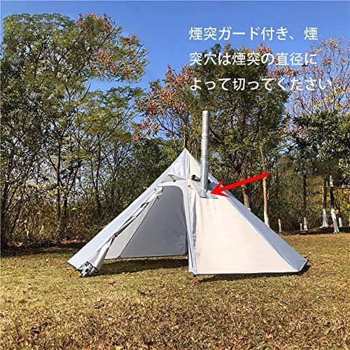 Tipi Hot Tent with Fire Retardant Stove Jack for Flue Pipes, 3~4 Person, Lightweight, Teepee Tents for Family Team Outdoor Backpacking Camping Hiking - Image 3