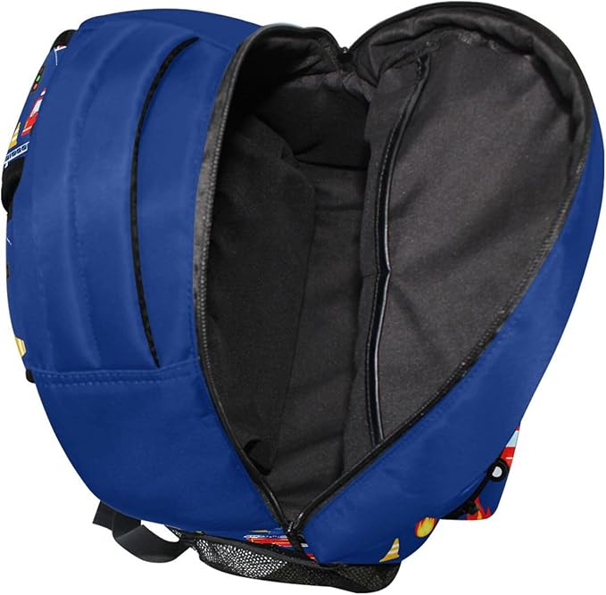 Wamika Monster Car Kids Backpack Trucks Racing Cars School Backpacks Boys Girls Preschool Book Bag