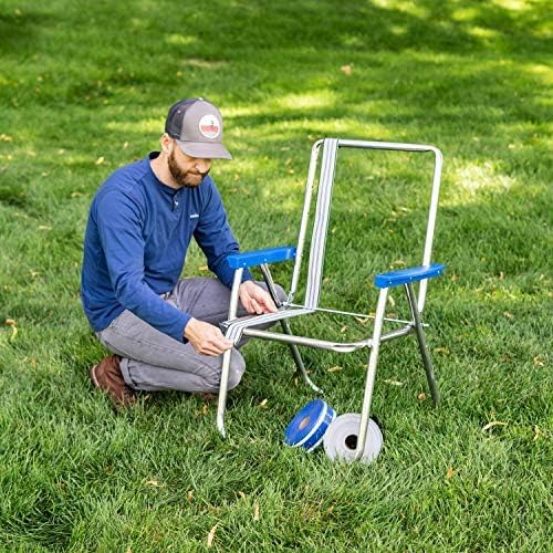 Lawn Chair USA Chair Replacement Lawn Chair Webbing - UV-Resistant Straps Made with Durable Polypropylene. 3" x 50' Tan Stripe