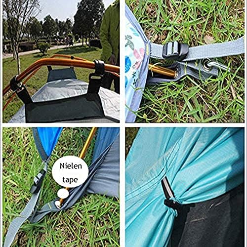 Tarpaulin Shade Cloth Rainproof Cloth Tent Outdoor Single Tent Double-Layer Anti-Storm and Windproof Portable Camping Tent-Ultralight Green (Color : Blue) - Image 4