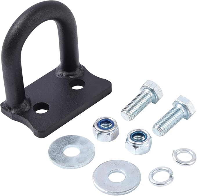 Front Tow Hook Tow Loop Compatible with Polaris RZR 900S 1000S 1000XP General – Heavy Duty 16mm Steel Recovery Hook, Black Powder Coated, Easy Bolt-On Installation